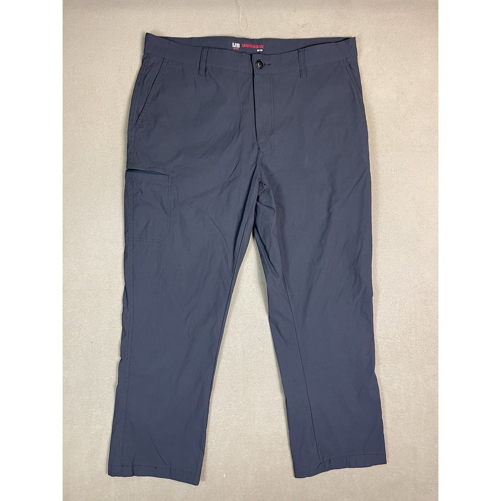 Unionbay Pants Mens 38x30 Active Gray YB23500 Lightweight Stretch EUC
